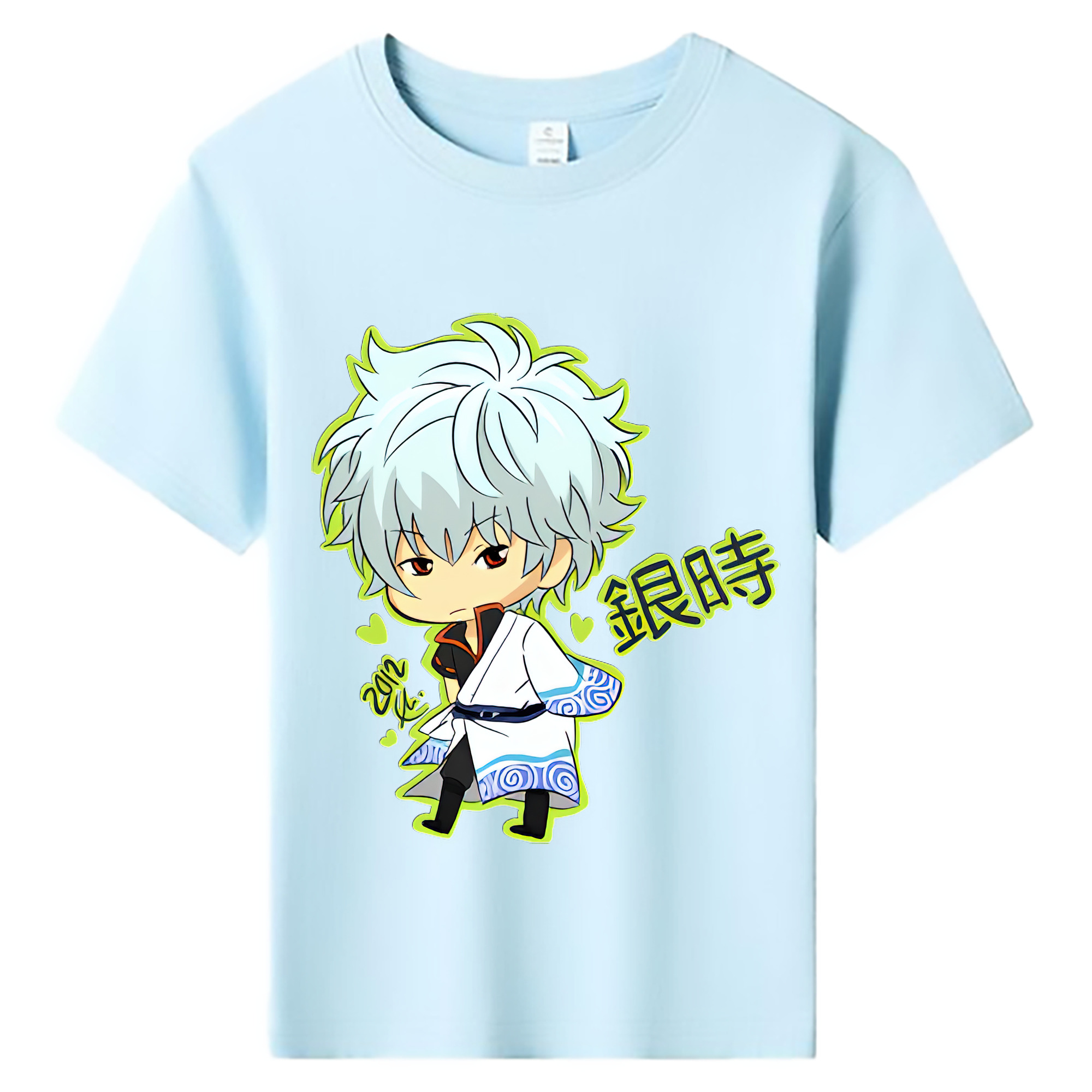（画像用） ぎんたま 坂田銀時（さかたぎんとき） 神楽 志村新八（しむら しんぱち） GINTAMA Sakata Gintoki Kagura Shimura Shinpachi 綿100％キッズTシャツ（フロントプリント）